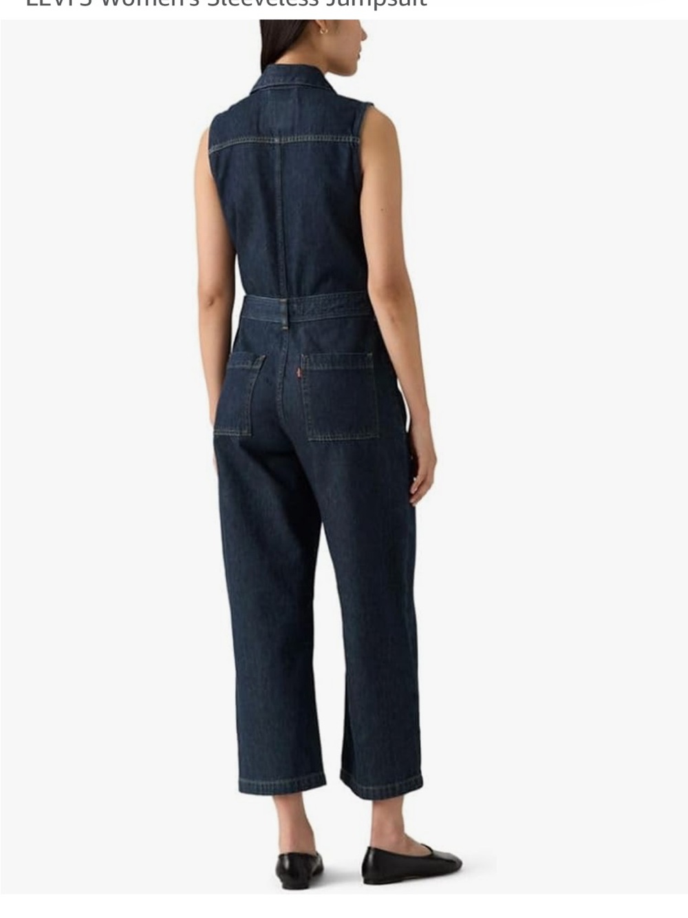 Levi's Women's Sleevless Size XL Dark Blue Denim Sleeveless Jumpsuit